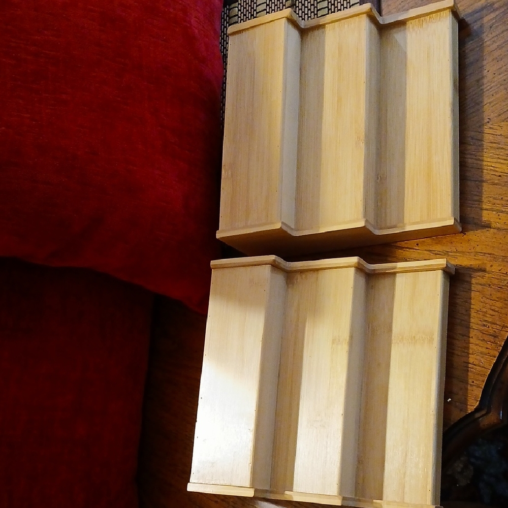 Two Wooden 3- Tiered Organizers - Picture 2 of 3